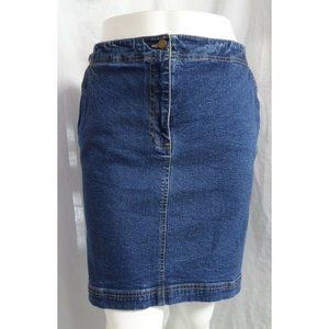 "RALPH LAUREN" BLUE DENIM CAREER CASUAL MINI SKIRT SIZE: 8